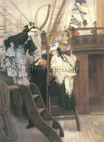 TISSOT ENTRY TO THE YACHT ARTIST PAINTING REPRODUCTION HANDMADE OIL CANVAS REPRO