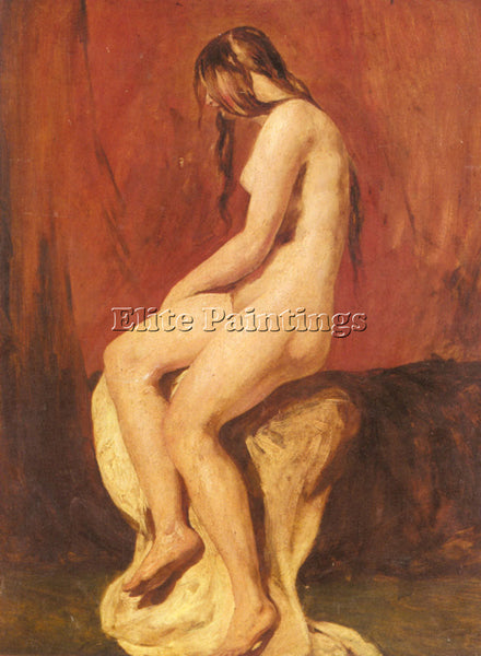 WILLIAM ETTY STUDY OF A FEMALE NUDE ARTIST PAINTING REPRODUCTION HANDMADE OIL