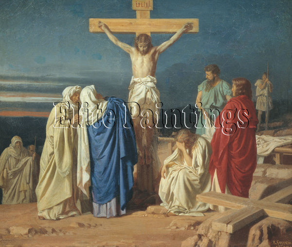 ARTIST FROM RUSSIAN SELECT EVGRAF SEMENOVICH SOROKIN CRUCIFIXION ARTIST PAINTING