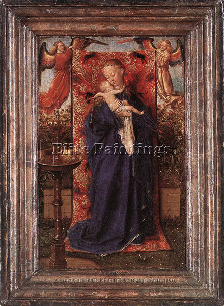 JAN VAN EYCK MADONNA AND CHILD AT THE FOUNTAIN ARTIST PAINTING REPRODUCTION OIL