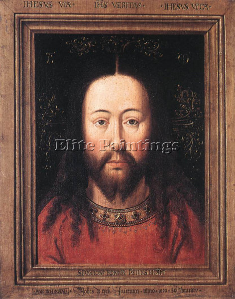 JAN VAN EYCK PORTRAIT OF CHRIST ARTIST PAINTING REPRODUCTION HANDMADE OIL CANVAS