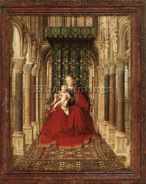JAN VAN EYCK SMALL TRIPTYCH CENTRAL PANEL ARTIST PAINTING REPRODUCTION HANDMADE