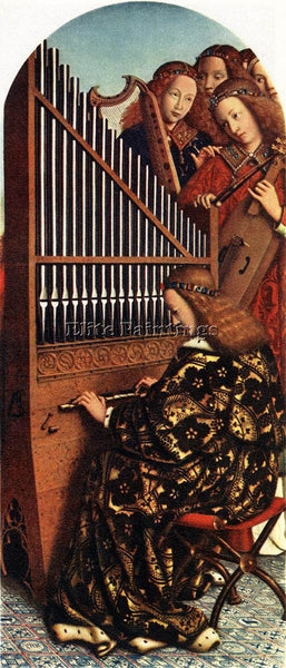 JAN VAN EYCK GHENT ALTARPIECE ANGELS PLAYING MUSIC ARTIST PAINTING REPRODUCTION