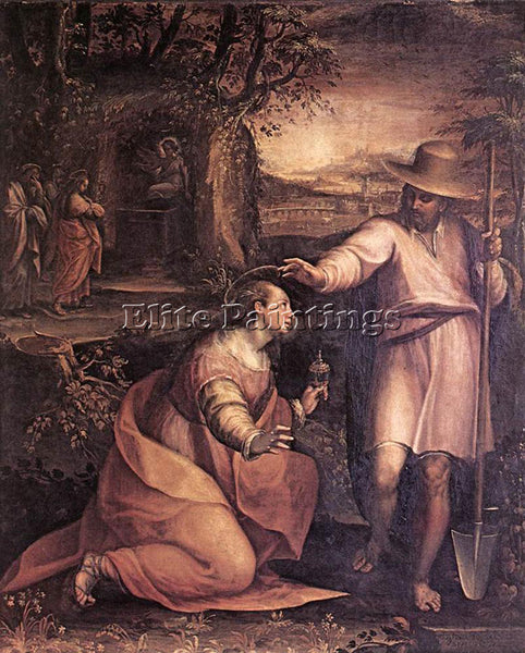 ITALIAN FONTANA LAVINIA JESUS APPEARS TO MARY MAGDALENE ARTIST PAINTING HANDMADE