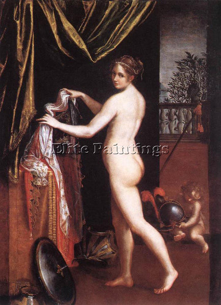 ITALIAN FONTANA LAVINIA MINERVA DRESSING ARTIST PAINTING REPRODUCTION HANDMADE
