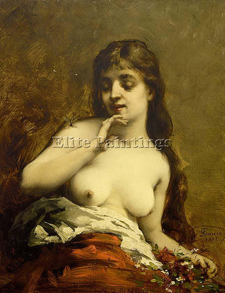 FRENCH FOUACE GUILLAUME ROMAIN FEMALE NUDE ARTIST PAINTING REPRODUCTION HANDMADE