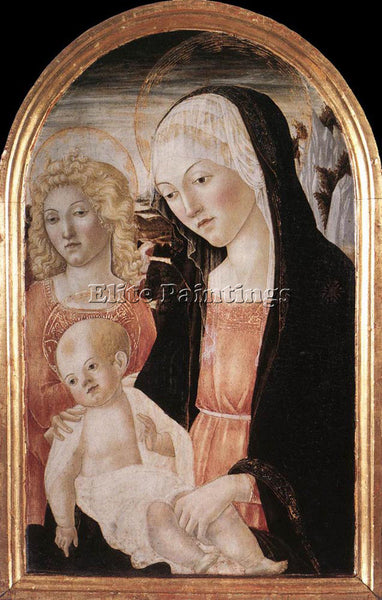 FRANCESCO DI GIORGIO MARTINI MADONNA AND CHILD WITH AN ANGEL ARTIST PAINTING OIL
