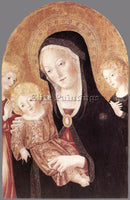 FRANCESCO DI GIORGIO MARTINI MADONNA AND CHILD WITH TWO ANGELS PAINTING HANDMADE
