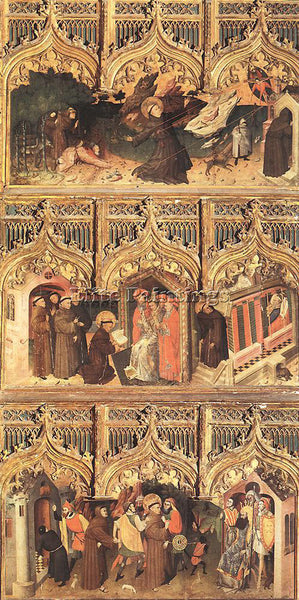 SPANISH FRANCES NICOLAS SCENES FROM THE LIFE OF ST FRANCIS ARTIST PAINTING REPRO