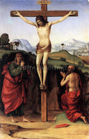 FRANCESCO FRANCIA CRUCIFIXION WITH STS JOHN AND JEROME 1485 ARTIST PAINTING OIL
