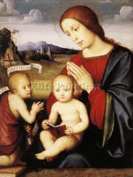 FRANCESCO FRANCIA MADONNA AND CHILD WITH THE INFANT ST JOHN THE BAPTIST PAINTING