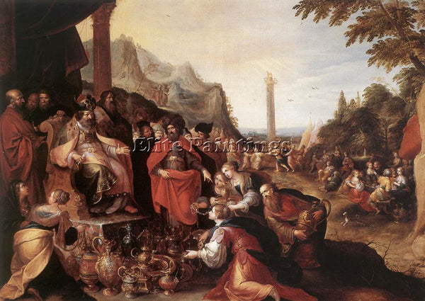 FRANS THE YOUNGER FRANCKEN  II WORSHIP OF THE GOLDEN CALF ARTIST PAINTING CANVAS