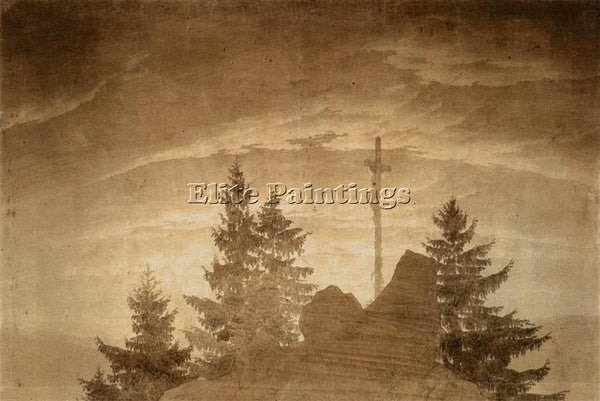 CASPAR DAVID FRIEDRICH CROSS IN THE MOUNTAINS ARTIST PAINTING REPRODUCTION OIL