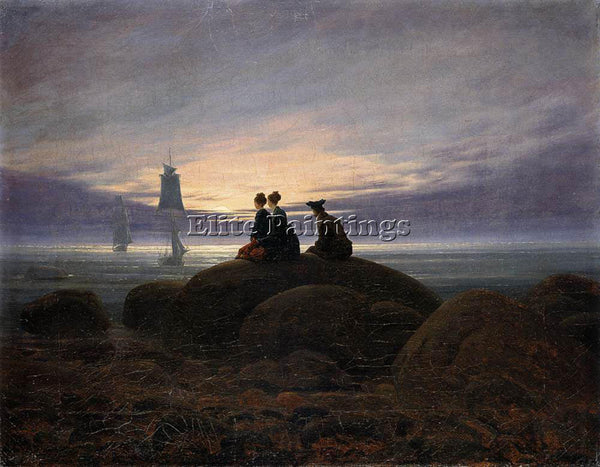 CASPAR DAVID FRIEDRICH MOONRISE BY THE SEA 1822 ARTIST PAINTING REPRODUCTION OIL