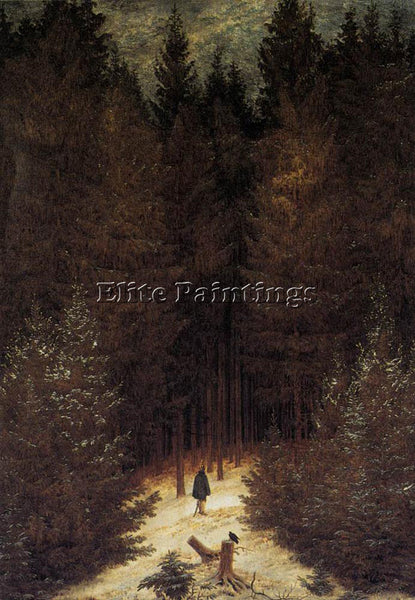 CASPAR DAVID FRIEDRICH THE CHASSEAUR IN THE FOREST ARTIST PAINTING REPRODUCTION