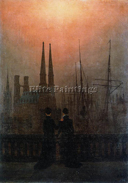 CASPAR DAVID FRIEDRICH THE SISTERS ON THE BALCONY ARTIST PAINTING REPRODUCTION