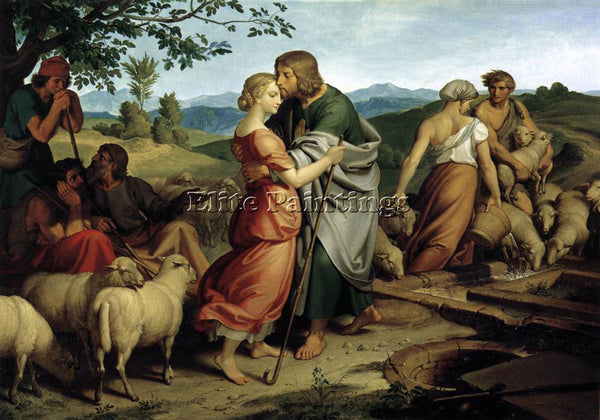 FUHRICH JOSEPH VON JACOB ENCOUTERING RACHEL WITH HER FATHERS HERDS REPRODUCTION