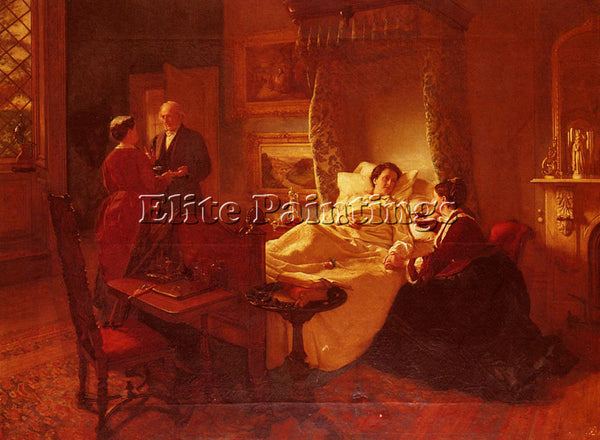 BRITISH FAED JOHN THE CONVALESCENT ARTIST PAINTING REPRODUCTION HANDMADE OIL ART