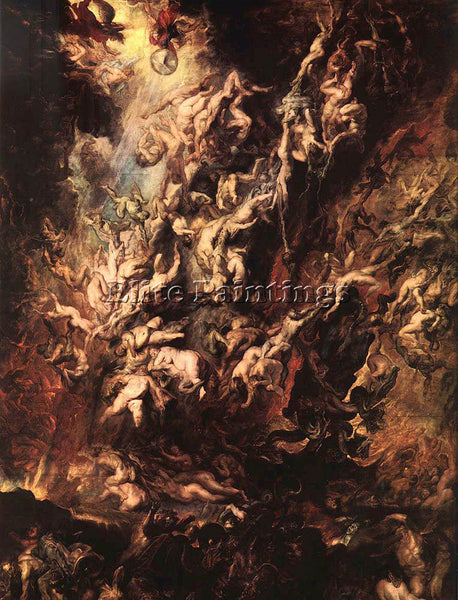 PETER PAUL RUBENS FALL OF THE REBEL ANGELS ARTIST PAINTING REPRODUCTION HANDMADE