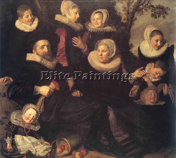 FRANS HALS FAMILY PORTRAIT IN A LANDSCAPE ARTIST PAINTING REPRODUCTION HANDMADE