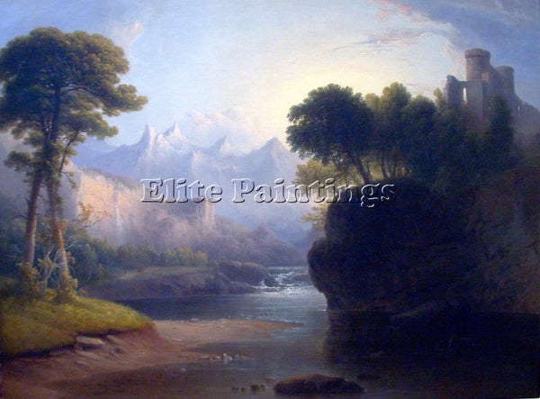 HUDSON RIVER FANCIFUL LANDSCAPE BY THOMAS DOUGHTY ARTIST PAINTING REPRODUCTION