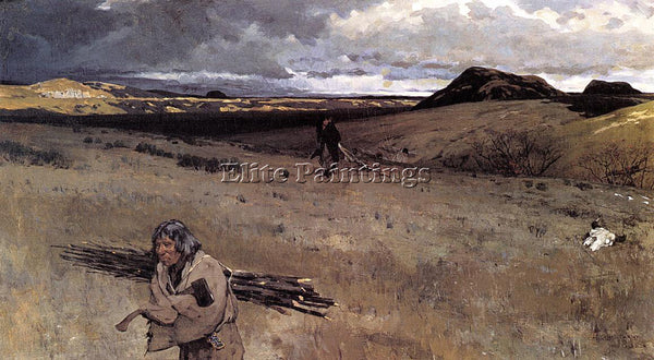 HENRY FARNY THE TOILERS OF THE PLAINS ARTIST PAINTING REPRODUCTION HANDMADE OIL