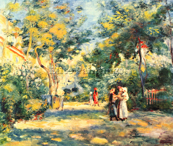 RENOIR FIGURES IN THE GARDEN ARTIST PAINTING REPRODUCTION HANDMADE CANVAS REPRO