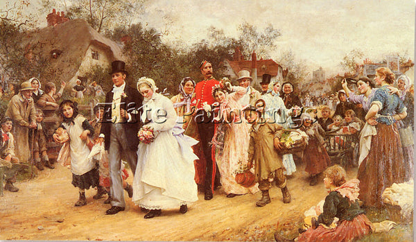 LUKE FILDES  THE WEDDING ARTIST PAINTING REPRODUCTION HANDMADE CANVAS REPRO WALL