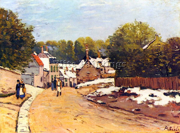 ALFRED SISLEY FIRST SNOW IN LOUVECIENNES ARTIST PAINTING REPRODUCTION HANDMADE