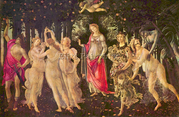 BOTTICELLI FIRST SPRING ARTIST PAINTING REPRODUCTION HANDMADE CANVAS REPRO WALL