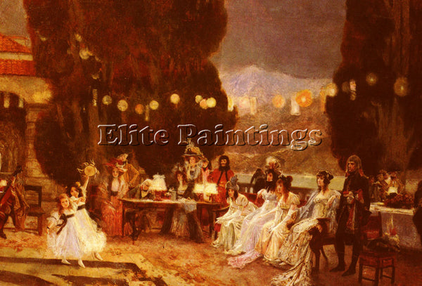 FRANCOIS FLAMENG  AN EVENING S ENTERTAINMENT FOR JOSEPHINE ARTIST PAINTING REPRO
