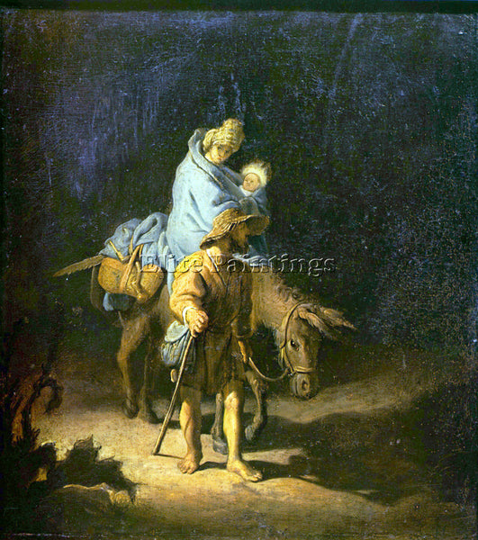 REMBRANDT FLIGHT INTO EGYPT ARTIST PAINTING REPRODUCTION HANDMADE OIL CANVAS ART