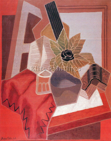 JUAN GRIS FLOWERS ON THE TABLE ARTIST PAINTING REPRODUCTION HANDMADE OIL CANVAS