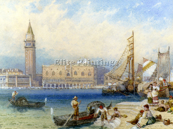 MYLES BIRKET FOSTER ST MARKS AND DUCAL PALACE FROM SAN GIORGIO MAGGIORE PAINTING