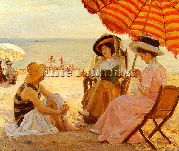 FOURNIER ALFRED LA PLAGE ARTIST PAINTING REPRODUCTION HANDMADE CANVAS REPRO WALL