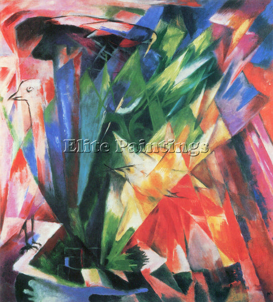 FRANZ MARC FOWL ARTIST PAINTING REPRODUCTION HANDMADE CANVAS REPRO WALL  DECO