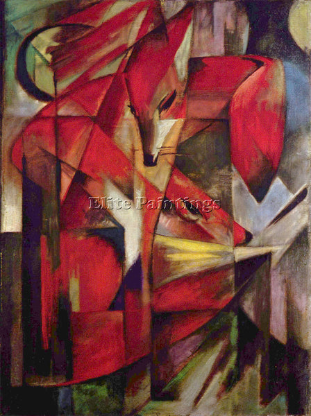 FRANZ MARC FOXES ARTIST PAINTING REPRODUCTION HANDMADE OIL CANVAS REPRO WALL ART