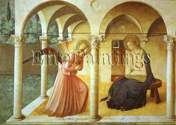 FRA ANGELICO ANNUNCIATION ARTIST PAINTING REPRODUCTION HANDMADE OIL CANVAS REPRO