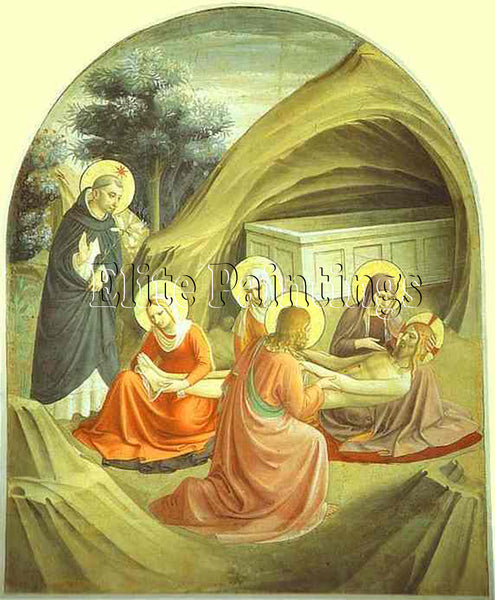 FRA ANGELICO ENTOMBMENT ARTIST PAINTING REPRODUCTION HANDMADE CANVAS REPRO WALL