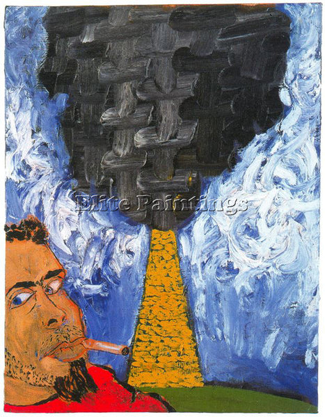 FRANCESCO CLEMENTE AUTO PORTRAIT  ARTIST PAINTING REPRODUCTION HANDMADE OIL DECO