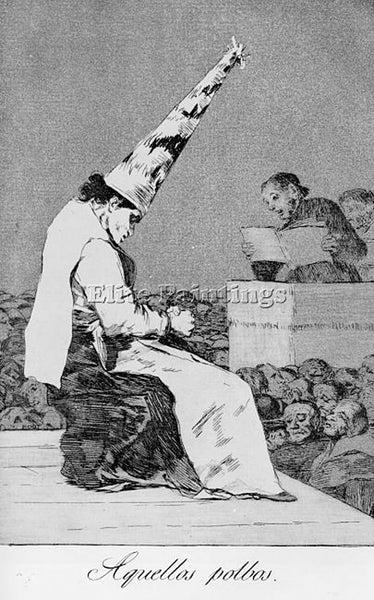 FRANCISCO DE GOYA CAPRICHOS PLATE23 ARTIST PAINTING REPRODUCTION HANDMADE OIL