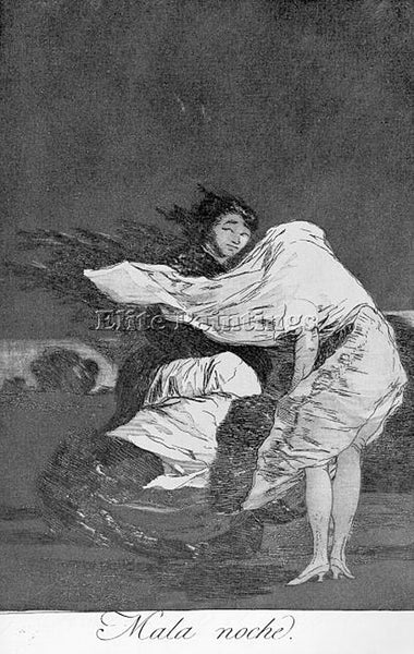 FRANCISCO DE GOYA CAPRICHOS PLATE36 ARTIST PAINTING REPRODUCTION HANDMADE OIL