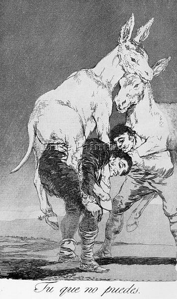 FRANCISCO DE GOYA CAPRICHOS PLATE42 ARTIST PAINTING REPRODUCTION HANDMADE OIL