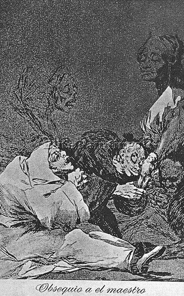 FRANCISCO DE GOYA CAPRICHOS PLATE47 ARTIST PAINTING REPRODUCTION HANDMADE OIL