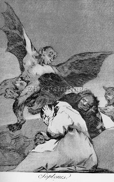 FRANCISCO DE GOYA CAPRICHOS PLATE48 ARTIST PAINTING REPRODUCTION HANDMADE OIL