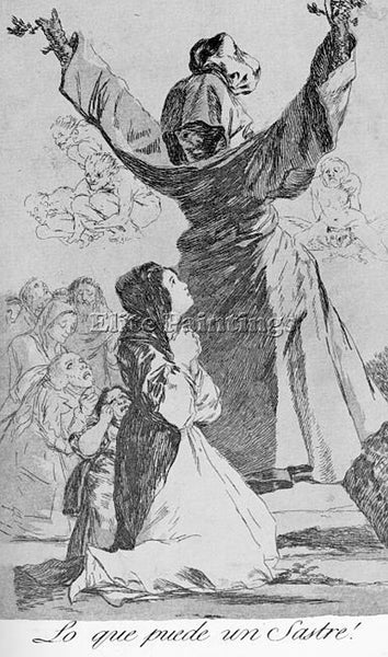 FRANCISCO DE GOYA CAPRICHOS PLATE52 ARTIST PAINTING REPRODUCTION HANDMADE OIL