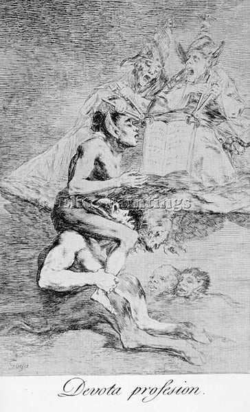 FRANCISCO DE GOYA CAPRICHOS PLATE70 ARTIST PAINTING REPRODUCTION HANDMADE OIL