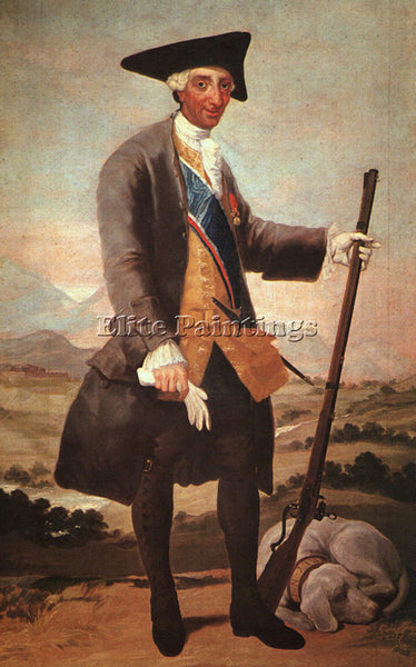 FRANCISCO DE GOYA CHARLES 3 ARTIST PAINTING REPRODUCTION HANDMADE OIL CANVAS ART