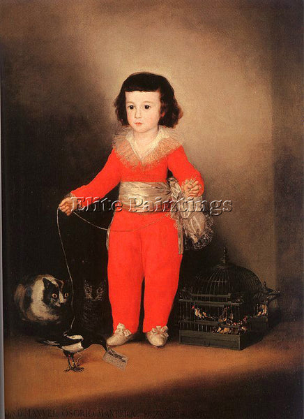 FRANCISCO DE GOYA DON MANUEL OSORIO MANRIQUE DE ZUNIGA ARTIST PAINTING HANDMADE