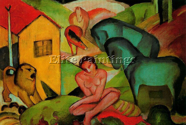 FRANZ MARC FMARC3 ARTIST PAINTING REPRODUCTION HANDMADE CANVAS REPRO WALL DECO